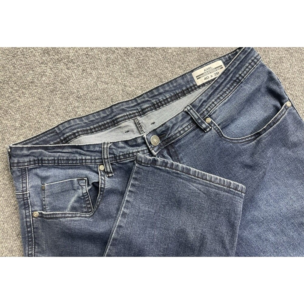 Buffalo David Bitton Jeans Men’s 40x30 Blue Axel Slim Stretch Dark Wash Denim